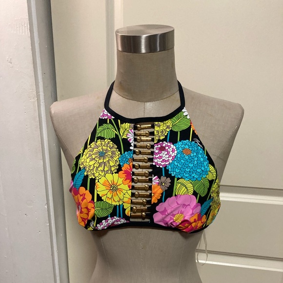 Trina turk black top only size 4 - Picture 4 of 11